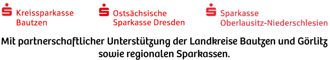 Mit partnerschaftlicher Unterstützung der Landkreise Bautzen und Görlitz sowie regionalen Sparkassen.