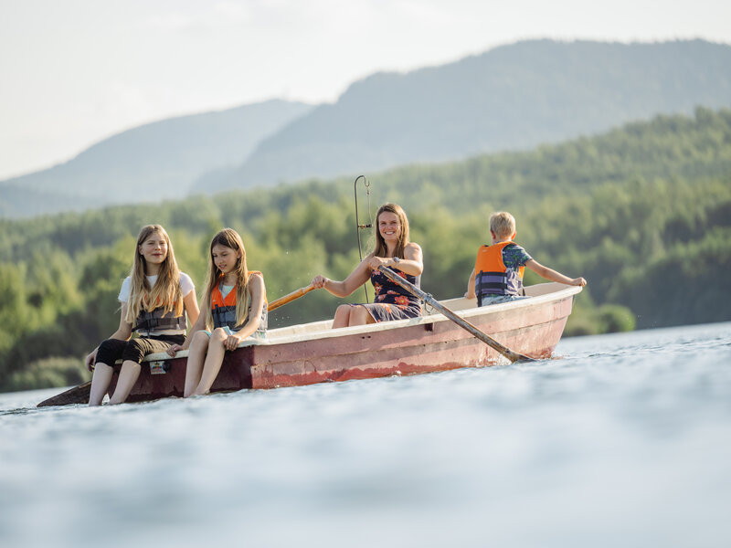 Boot fahren auf dem Olbersdorfer See