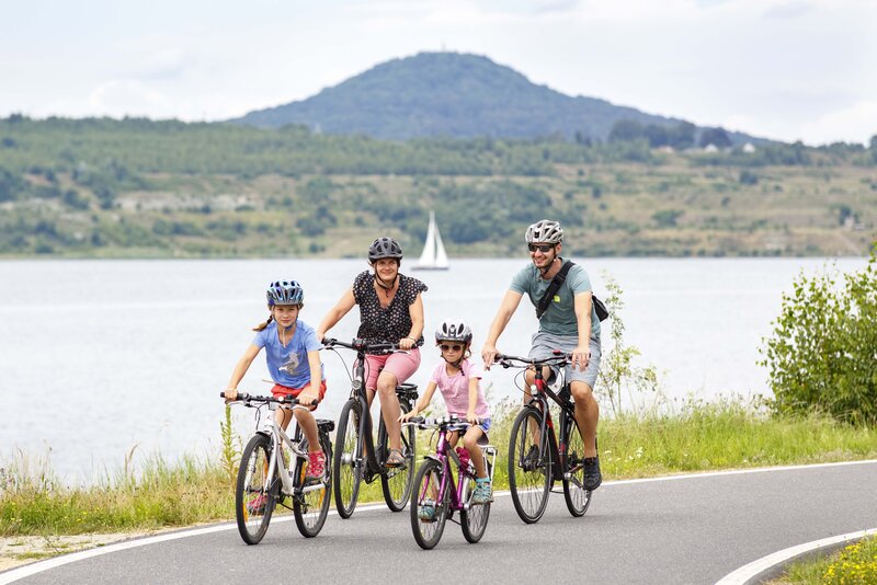 Cyclist at Lake Berzdorf