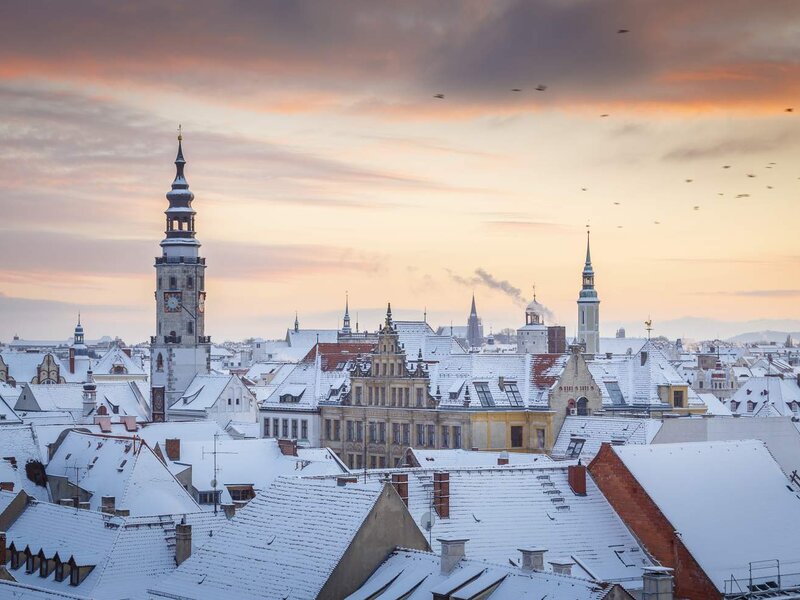 Goerlitz Winter DaecherAltstadt