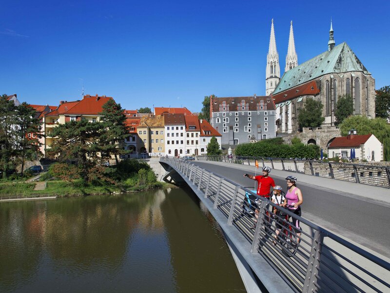 Goerlitz old town bridge Peterskirche