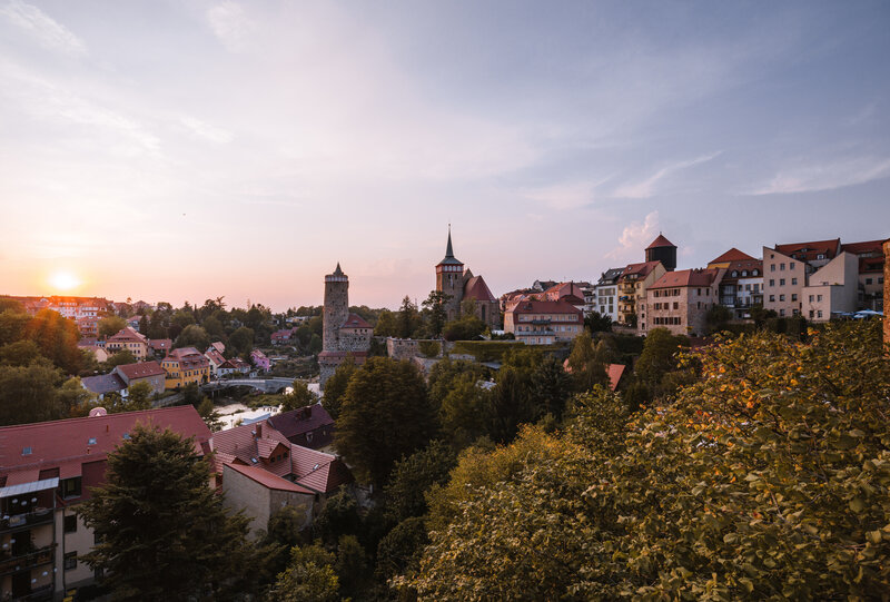 Bautzen Wasserkunst a kostel sv. Michaela