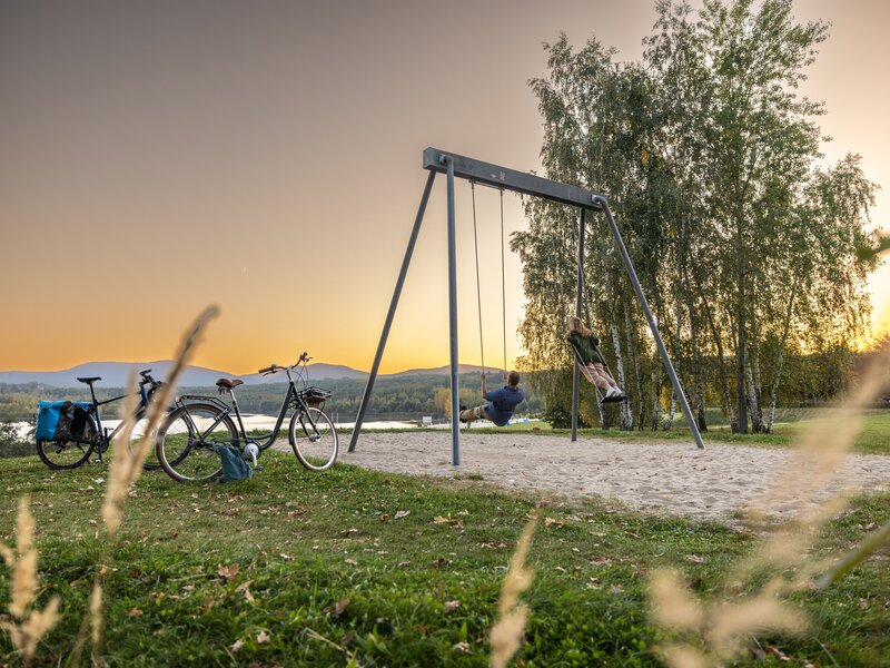 Olbersdorfer See twin cycle path