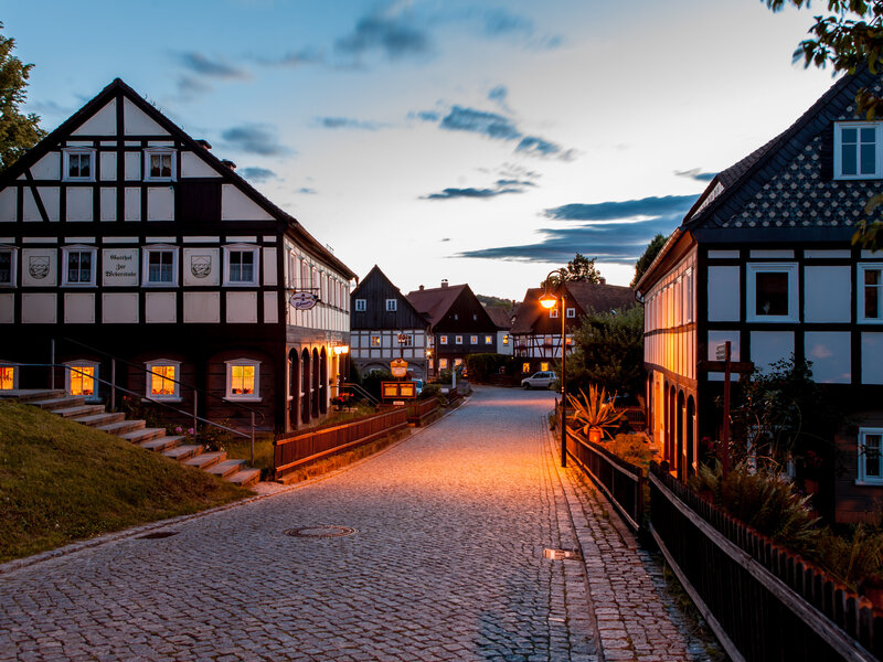 Malerische Umgebindehäuser Abbildung Malerische Umgebindehäuser