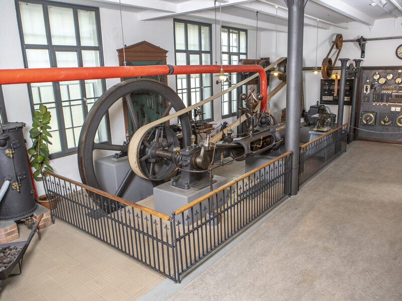 Dampfmaschine Baujahr 1896 Technisches Museum der Bandweberei