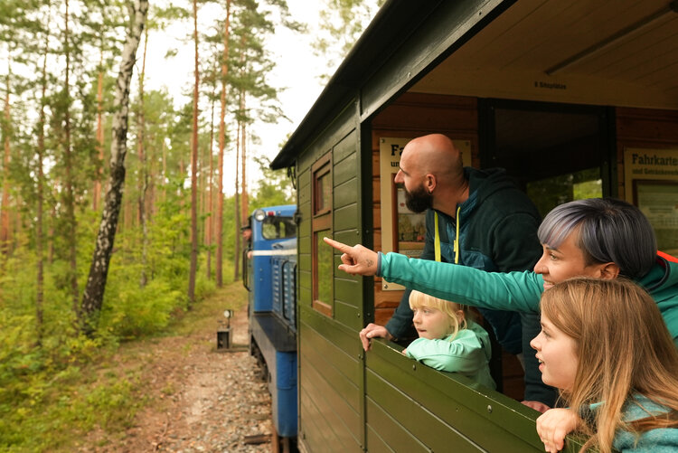 Fahrt mit der Waldeisenbahn Muskau