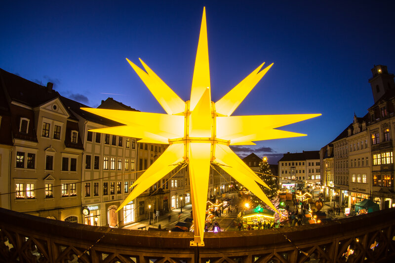 Zittau mit Herrnhuter Stern