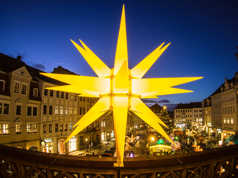 Zittau mit Herrnhuter Stern