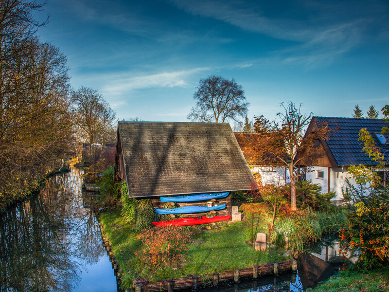 Haeuser im Spreewald