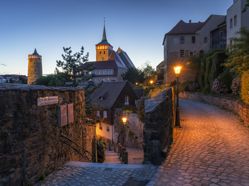 Die nächtliche Fischerpforte in Bautzen