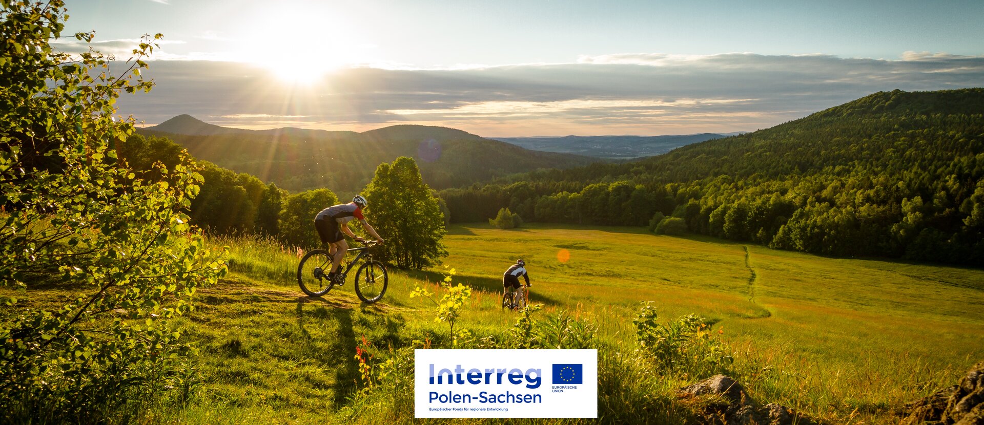 Mountain bikers in the Zittau Mountains