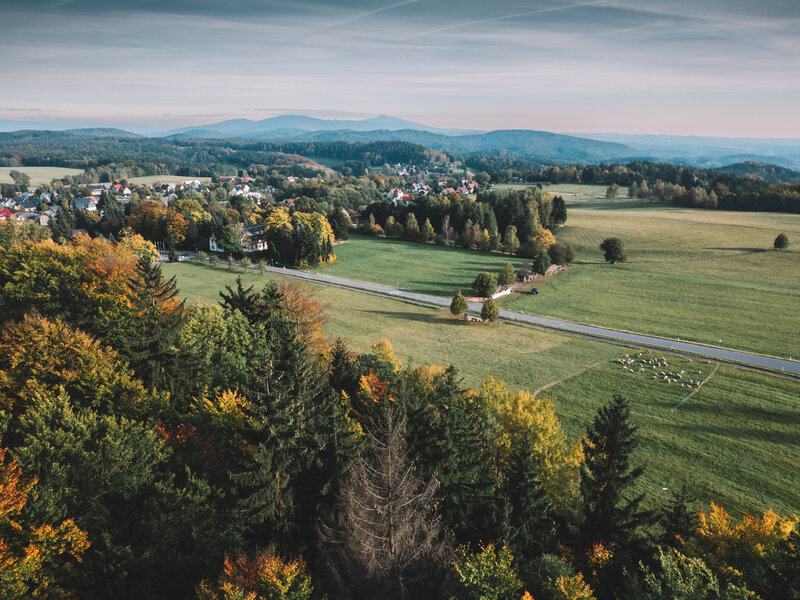 Family hike in the Zittau Mountains