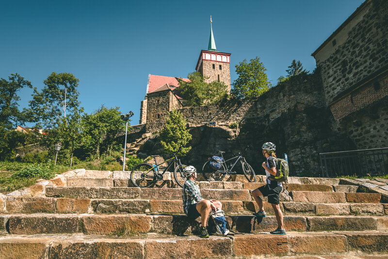 Spree cycle path in Bautzen