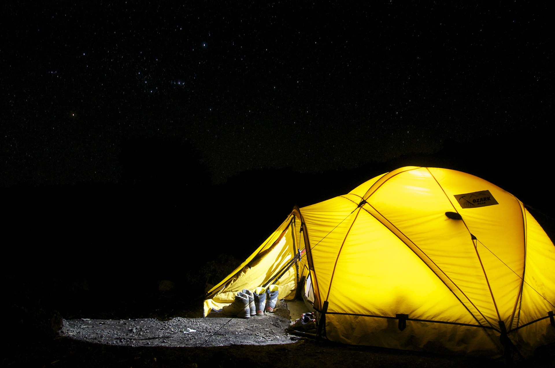 Tent at night