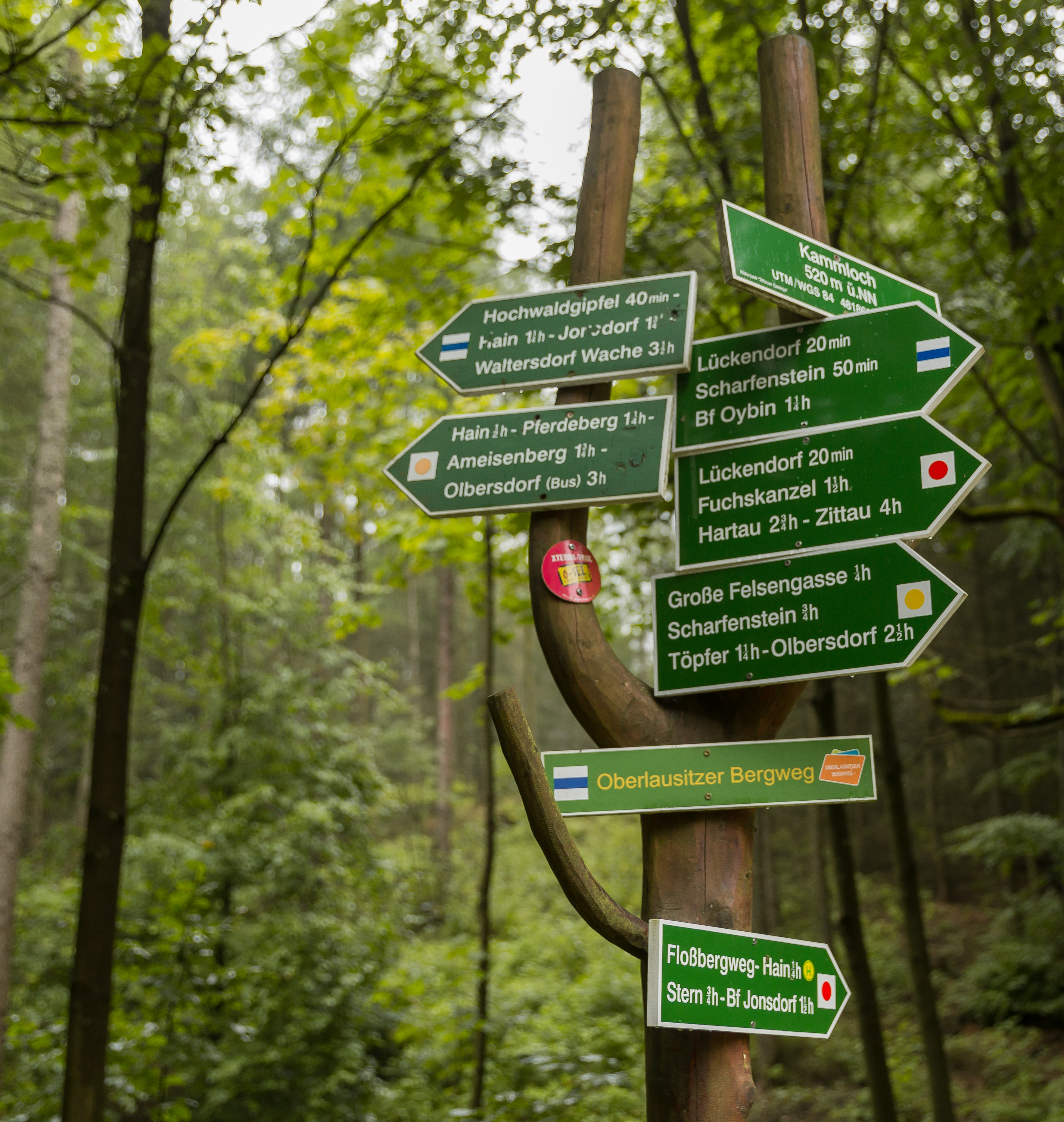 Hiking signposts