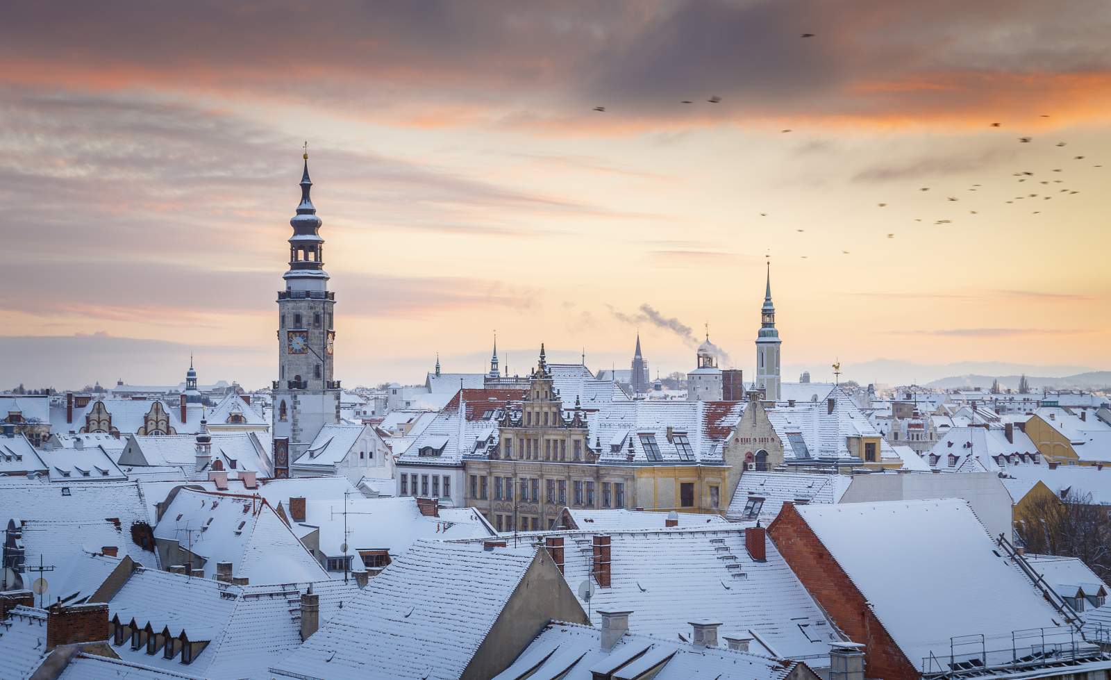 Goerlitz Winter DaecherAltstadt