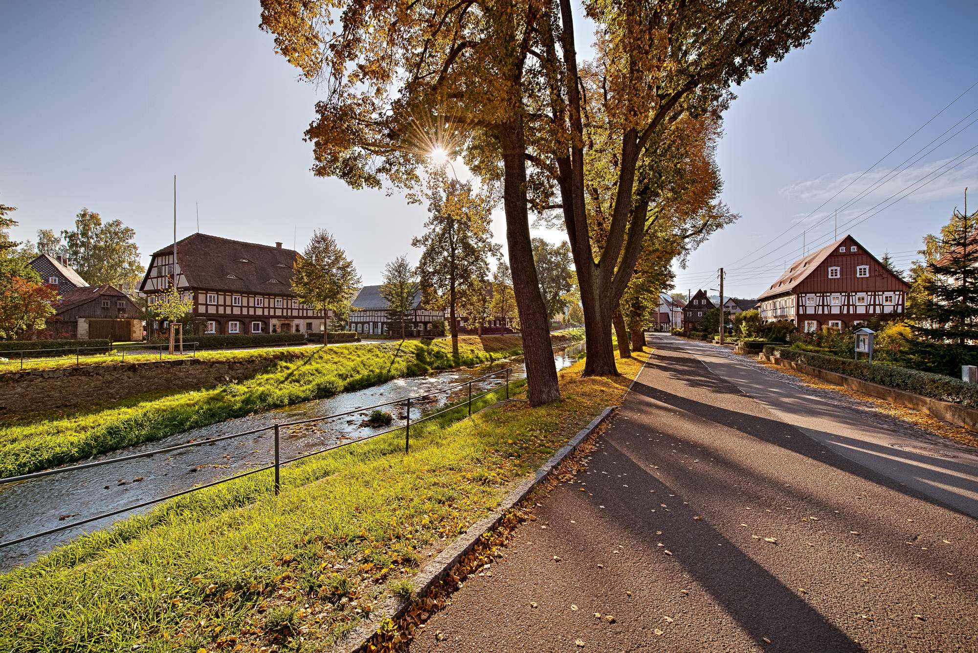 Hrázděné domy v Grossschoenau