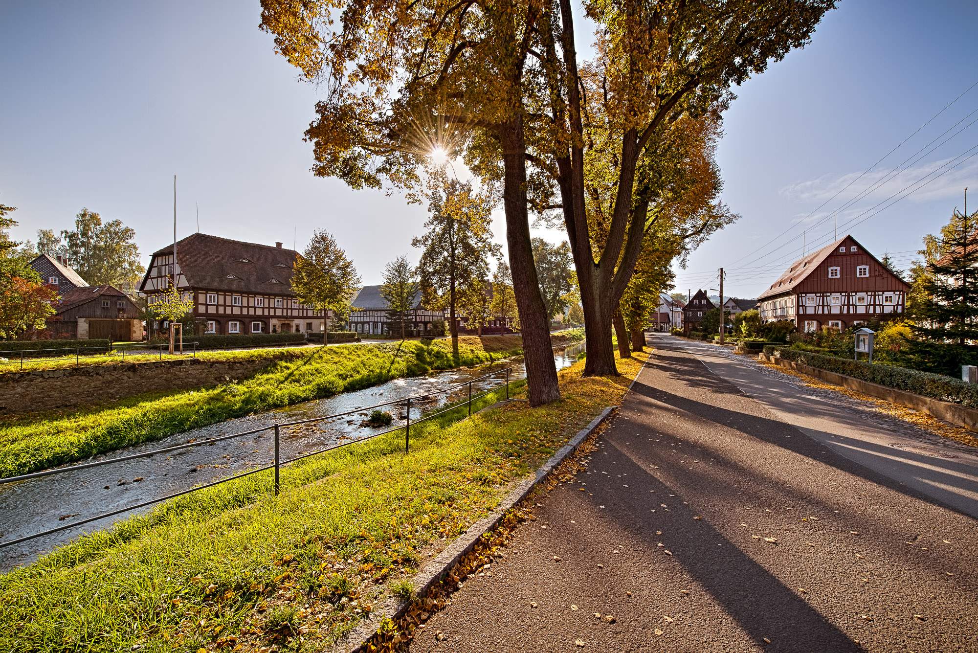 Half-timbered houses in Grossschoenau