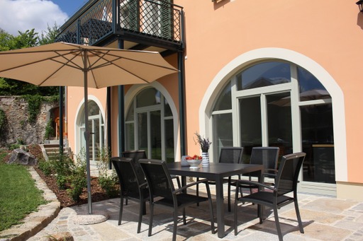 Terasse Entspannungsurlaub an der Spree – Familienauszeit in der Ferienwohnung Kapplermühle